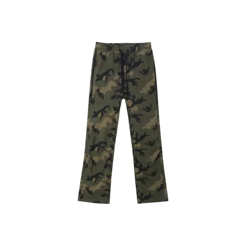 UNKNOWTAL Casual Pants Unisex Army Green Camouflage