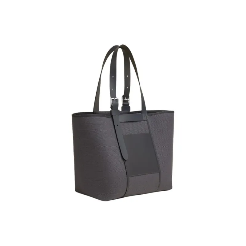HERMES Etriviere Pocket Goeland Canvas With Hunter Leather And Swift Calfskin Handbag Men's Blue Gray-1