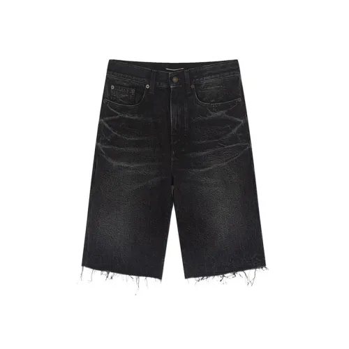 SAINT LAURENT Denim Shorts Men Black