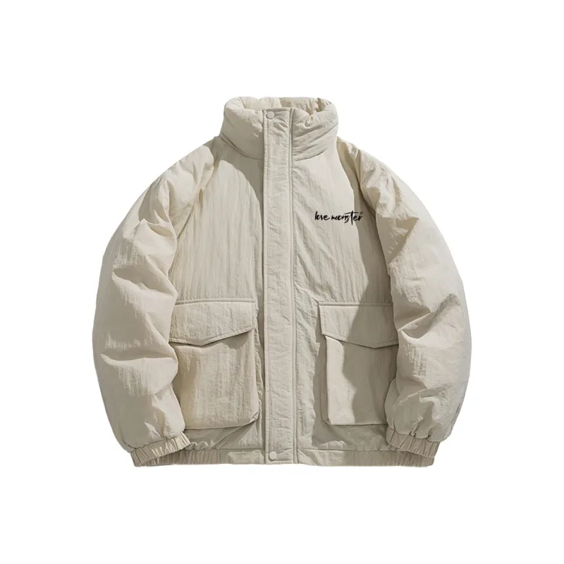 Love Monster Puffer Jacket Unisex Blue-5