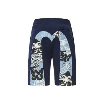 EVISU Casual Shorts Men Dark Blue