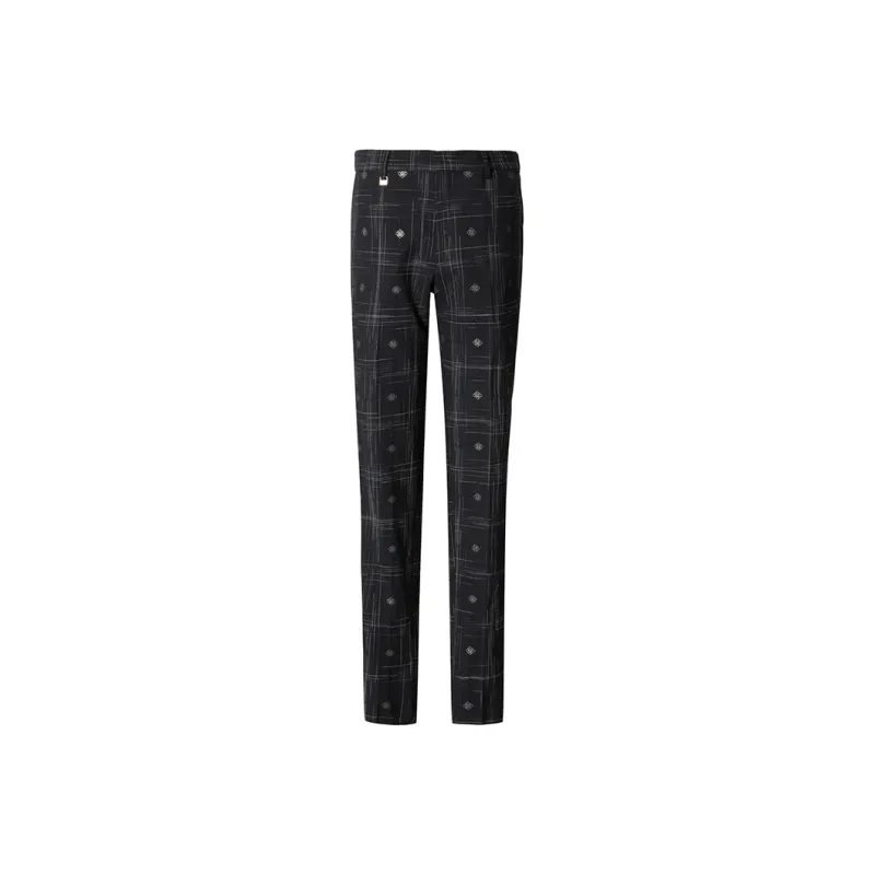 RARE Suit Trousers Men Black-0