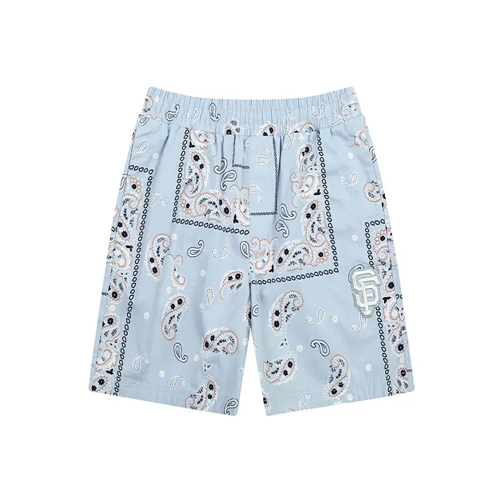 MLB Cashew Flower Casual Shorts Unisex Sky Blue-0