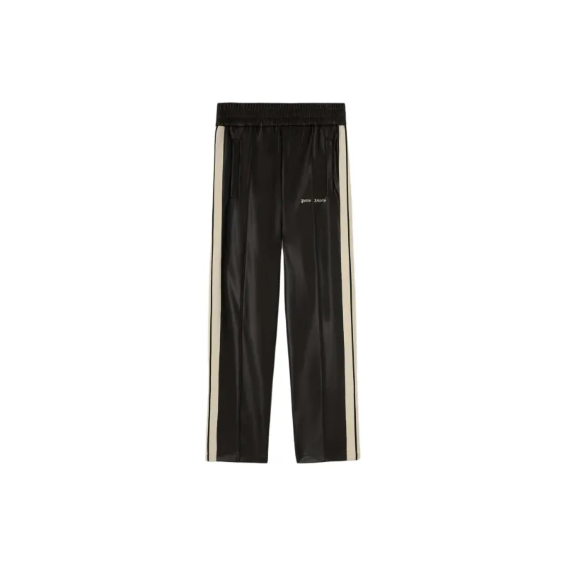 PALM ANGELS Leather Effect Track Pants-0