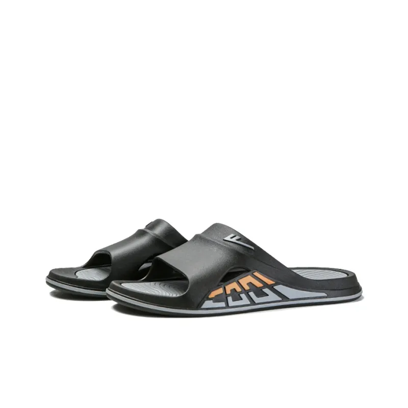 Warrior Slip Resistant Slide Slippers Men's Black Gray-0