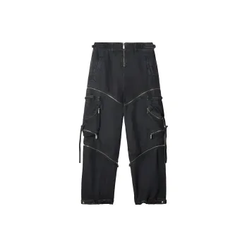 OFF WHITE Zip Detailed Cargo Jeans