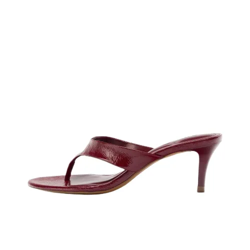ZARA Flip Flops Women's Dark Red Color