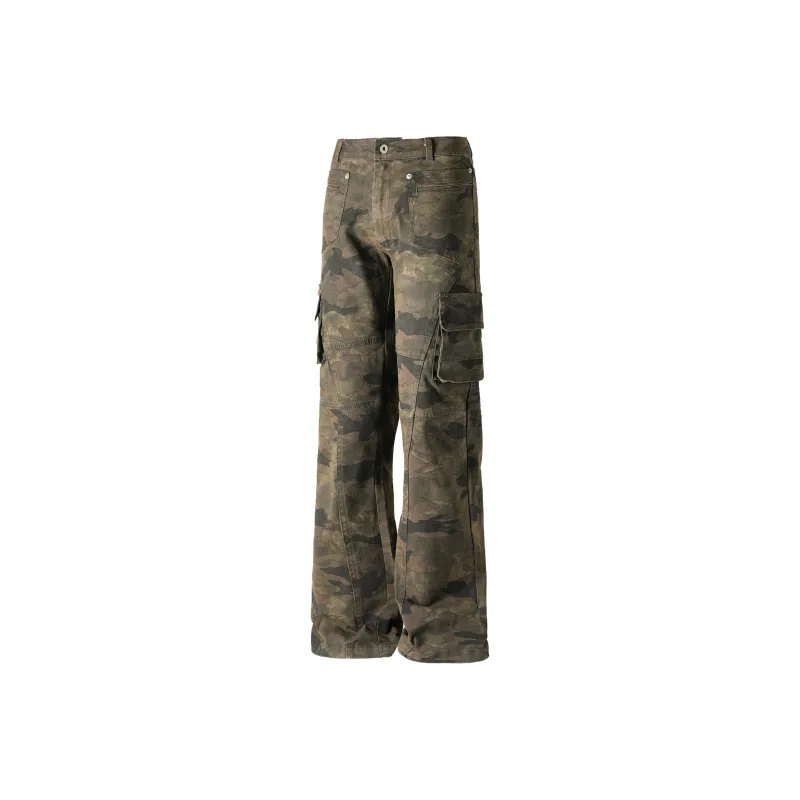 HOKLV Cargo Pants Unisex Light Green-13