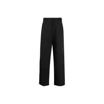 PRADA Logo-Patch Wide-Leg Tailored Trousers