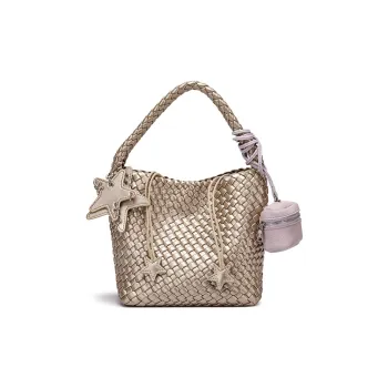 FAIRWHALE PU Tote Shoulder Bag Clutch Handbag Regular Women's Champagne