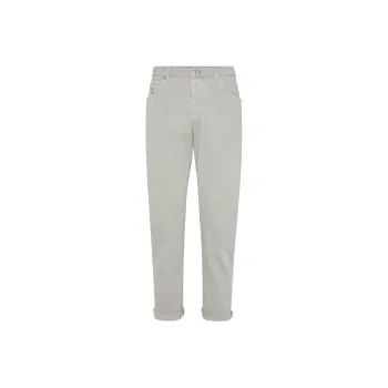 Brunello Cucinelli Logo Patch Straight Leg Jeans