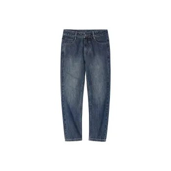 CAMEL Straight Fit Loose Fit Vintage Breathable Pants Versatile Casual Washed Distressed Jeans Men's