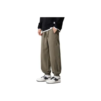 Tonlion Casual Pants Unisex Army Green
