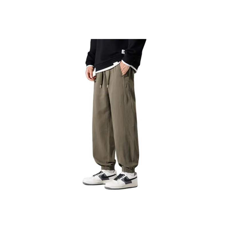 Tonlion Casual Pants Unisex Army Green-0