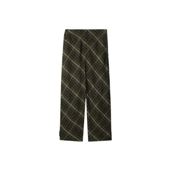 Burberry Check pattern Linen Tailored Trousers