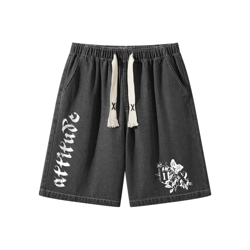 B.X Denim Shorts Unisex-12