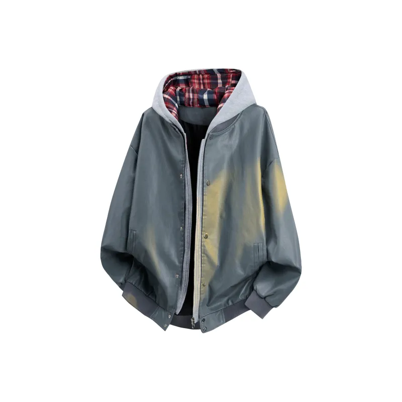 Yiwen Leather Jacket Coat Unisex-2