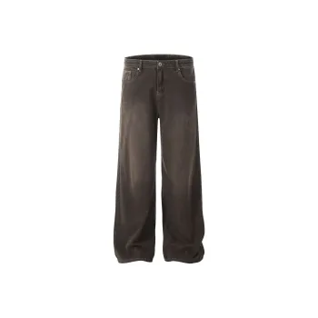 GBXM Jeans Unisex Washed Dye Brown