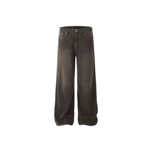 GBXM Jeans Unisex Washed Dye Brown