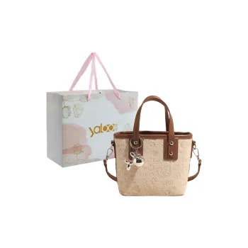 Yalu PU Handbag Women's Ecru/Black/Pink