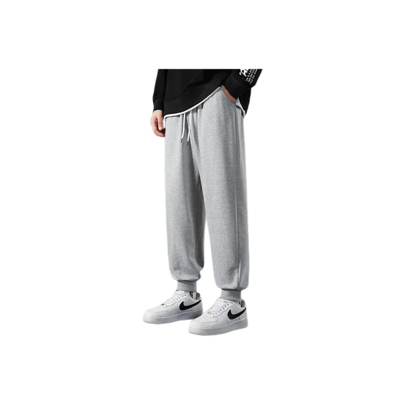 CELUCASN Casual Pants Unisex Black Gradient White-1