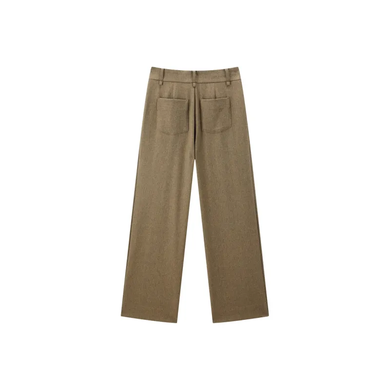 PEACEBIRD Casual Pants Women's Brown-1