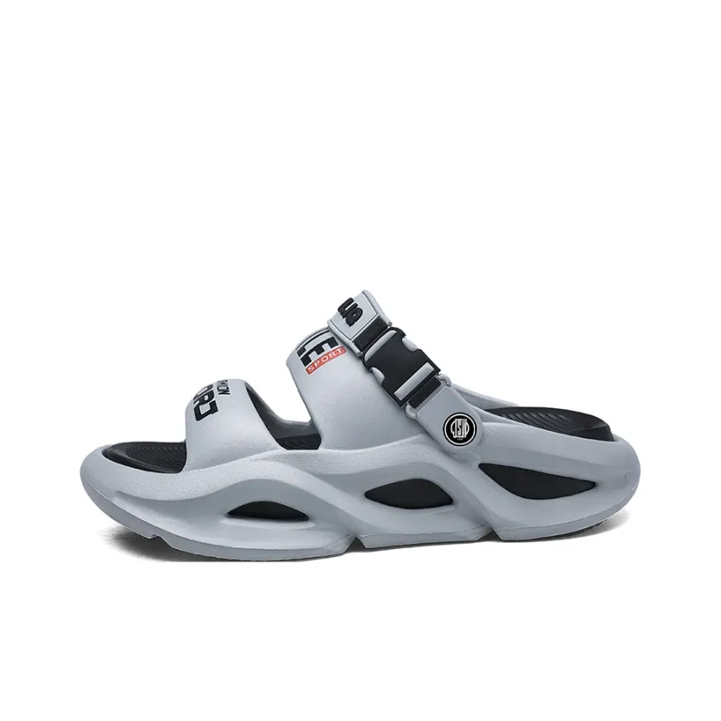 JEANSWEST Beach Sandals Unisex Black/White-31