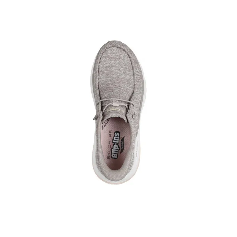 Skechers Goran Max Cushioning Arch Fit Low Top Running Shoes Women's Taupe-3
