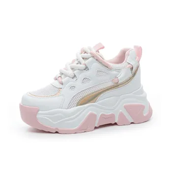 CHOVO Breathable Lightweight Height Increasing Low Top Chunky Sneakers Women's