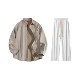 Clothing Set (Khaki Top+White Pants)