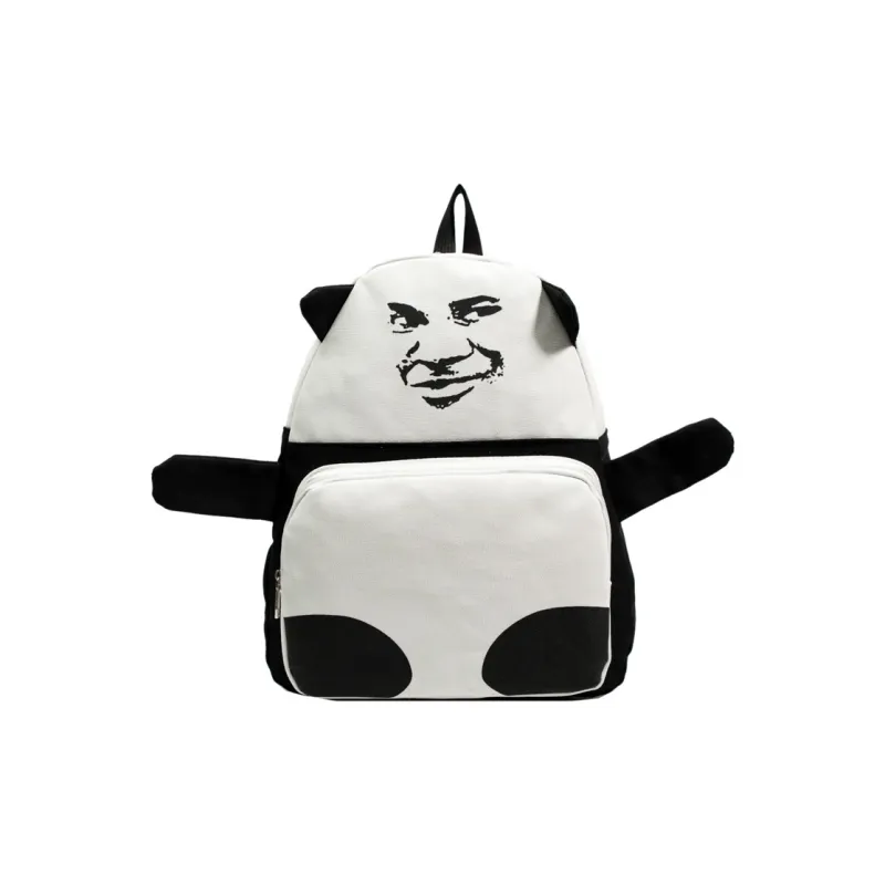 LEXI Fabric Backpack Unisex Black White-6
