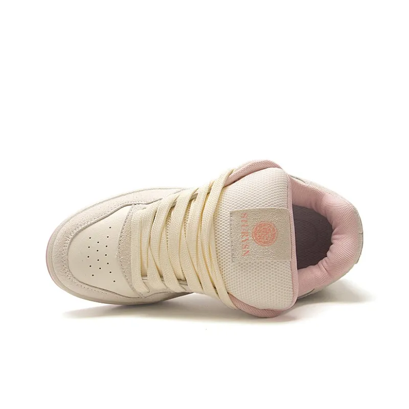 STUR YSN Wear resistant And Lightweight Low Top Skateboard Shoes Women's Gray Pink-4
