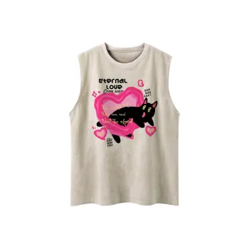 BONAS Fun Versatile Casual Print Loose Fit Tank Top Unisex