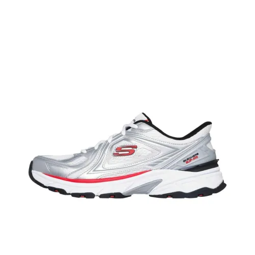 Skechers Slip ins Low Top Casual Shoes Men's White Silver