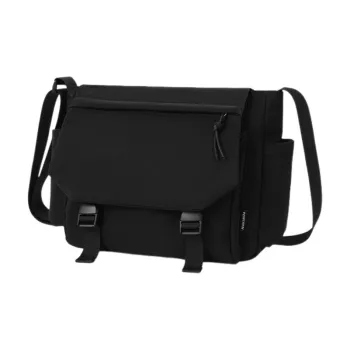Tonlion Nylon Fabric Shoulder Bag Men's Black/White