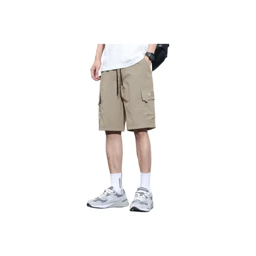 Tonlion Cargo Shorts Men's Khaki Adjust