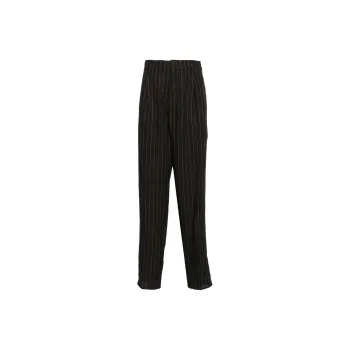 Brunello Cucinelli Pinstripe Linen Trousers