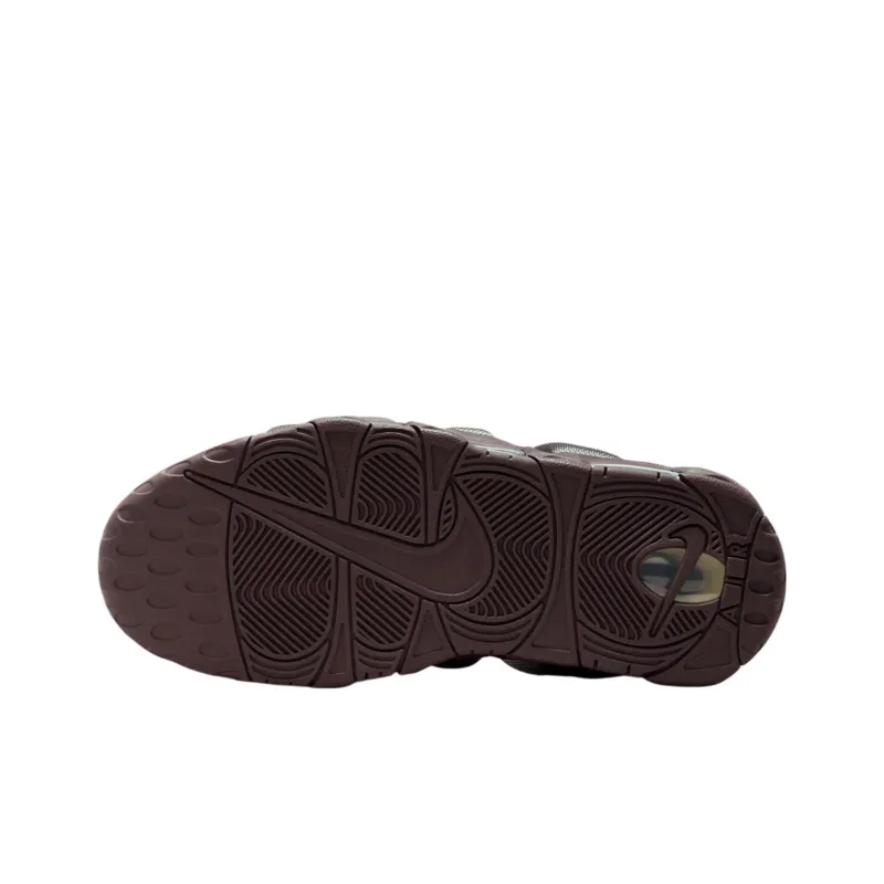 Nike Air More Uptempo Anti Slip Wear Resistant Mid Top Vintage Basketball Shoes Unisex Brown-4