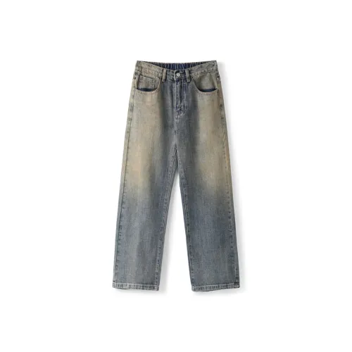 98SQUID Jeans Unisex White Blue