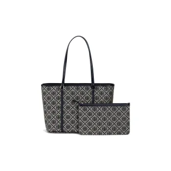TORY BURCH T Monogram Small Zip Tote Navy