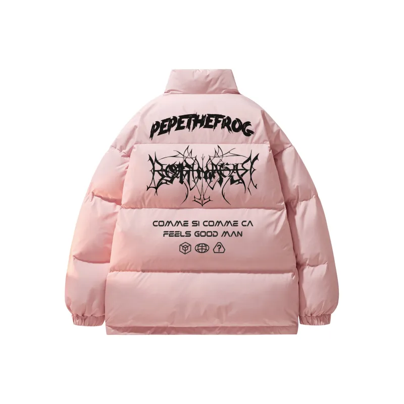 Pepe The Frog Puffer Jacket Unisex-14