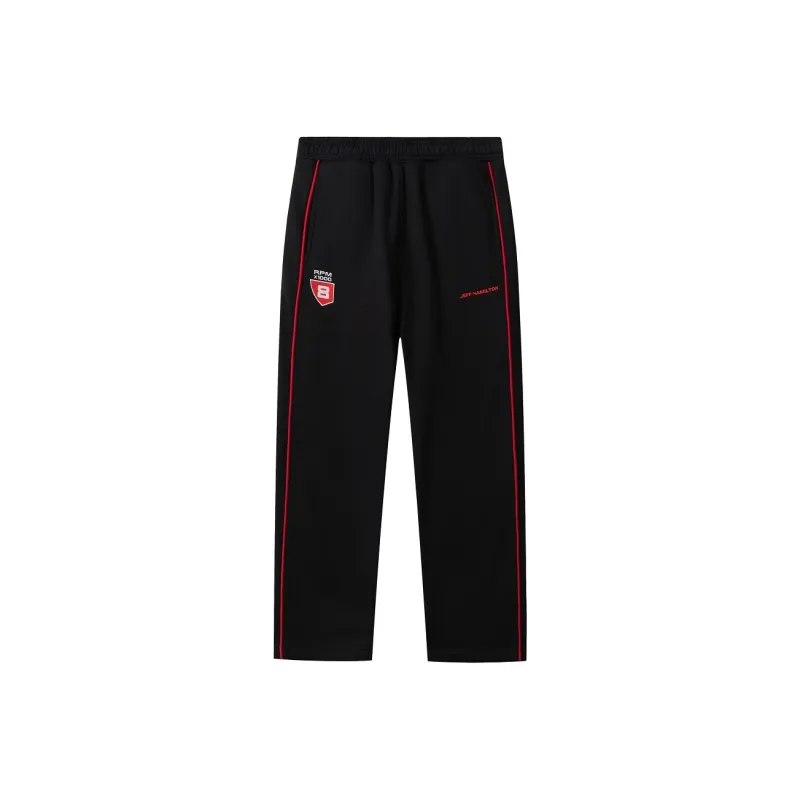 JEFF HAMILTON Knitted Sports Pants Unisex Black-0