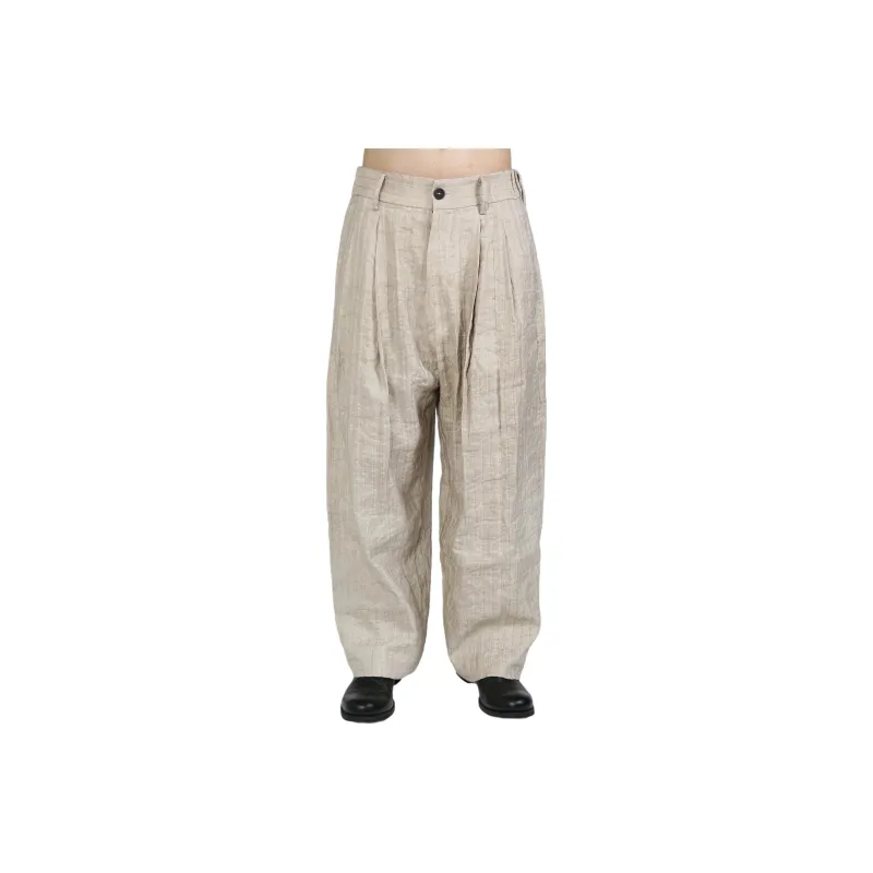 ZIGGYCHEN Stripe Pattern Wide leg Trousers-0