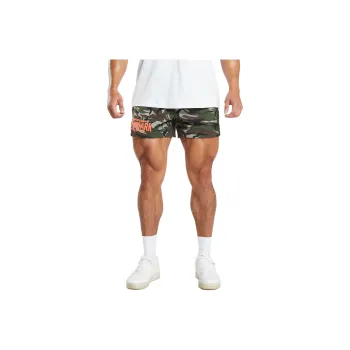GYMSHARK LIFTING CLUB PRINTED MESH 5' SHORTS Casual Shorts Men's Olive Green