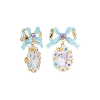 LES NEREIDES Gold Plated Earrings Women's Blue