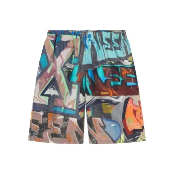 OFF WHITE Neen Graffiti Print Swim Shorts