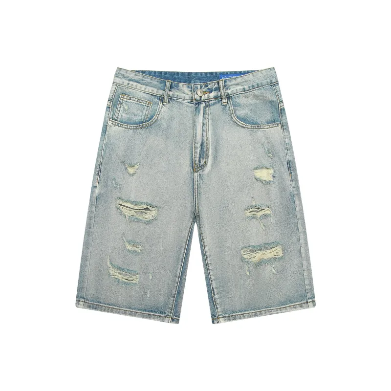 MAISON VINSON Denim Shorts Unisex Light Blue-0
