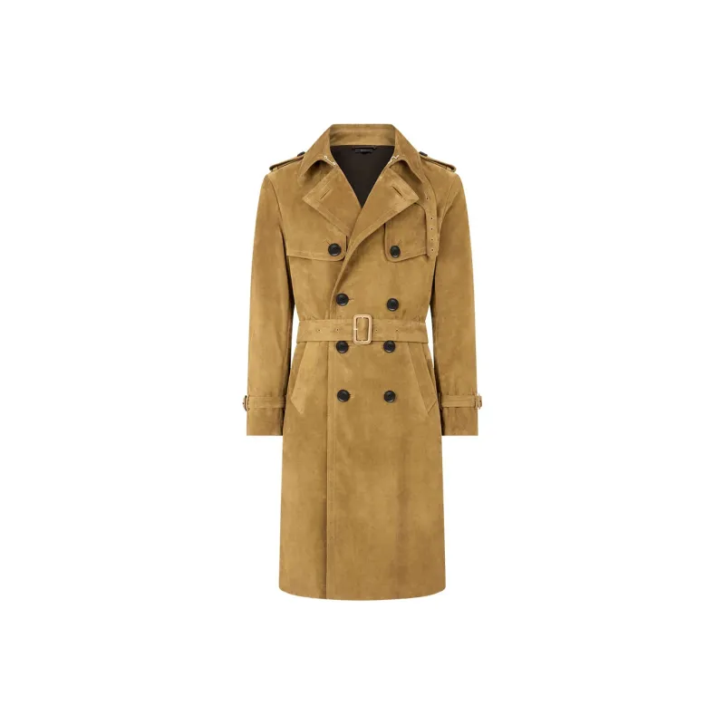 TOM FORD Buttery Suede Trench Coat-0