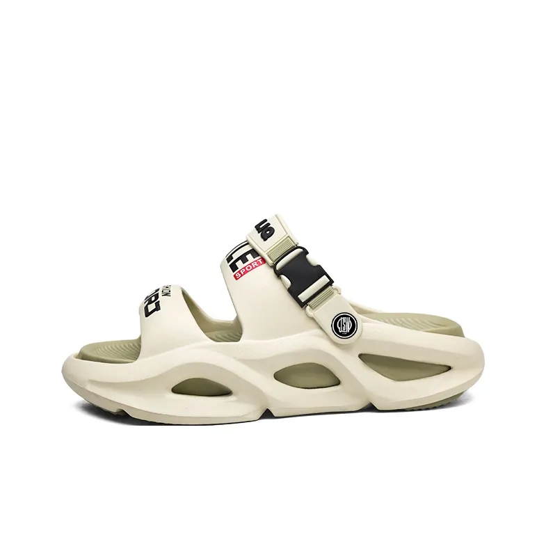 JEANSWEST Beach Sandals Unisex Black/White-36