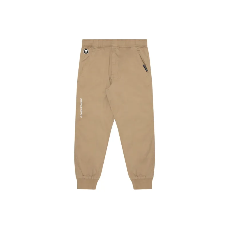 Aape Logo patch Elasticated waist Trousers-0